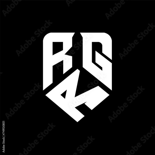 RRG letter logo design on black background. RRG creative initials letter logo concept. RRG letter design.
 photo