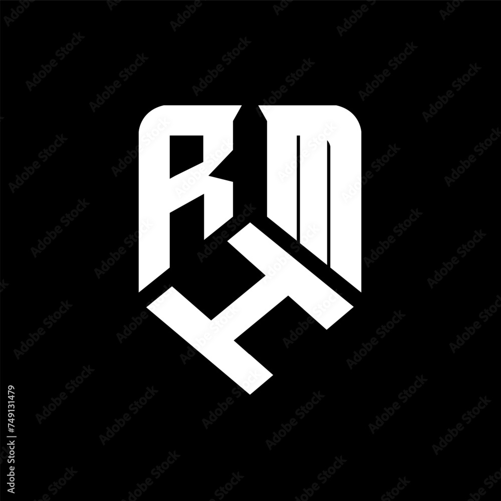RHM letter logo design on black background. RHM creative initials letter logo concept. RHM letter design.
RHM letter logo design on black background. RHM creative initials letter logo concept. RHM letter design.