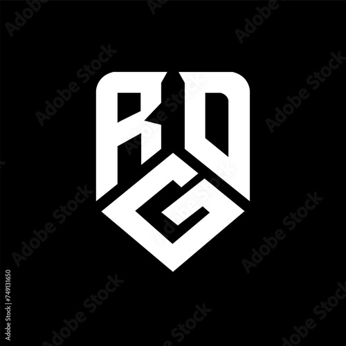 RGO letter logo design on black background. RGO creative initials letter logo concept. RGO letter design.
 photo