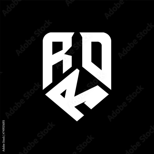 RRO letter logo design on black background. RRO creative initials letter logo concept. RRO letter design.
 photo