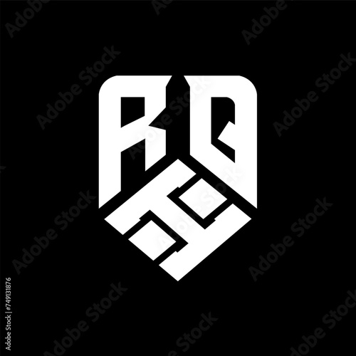 RIQ letter logo design on black background. RIQ creative initials letter logo concept. RIQ letter design.
 photo