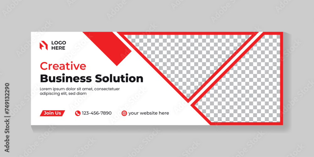 Creative business solution facebook cover design and corporate web banner template Creative business solution facebook cover design and corporate web banner template