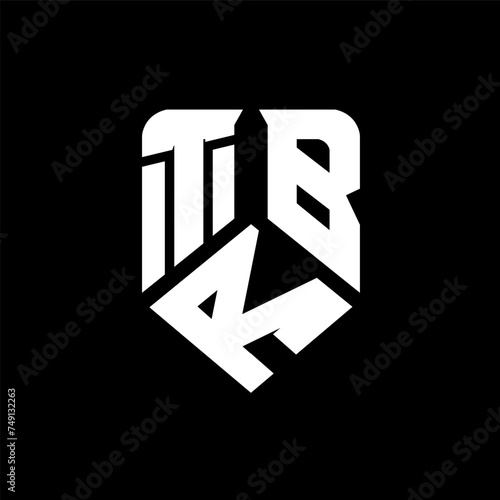 TRB letter logo design on black background. TRB creative initials letter logo concept. TRB letter design.
 photo