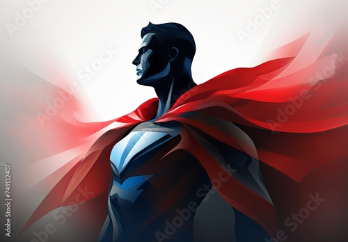 An illustrated masterpiece features a savvy and brilliant superhero striking a pose against a pure background, emanating both power and charisma.
