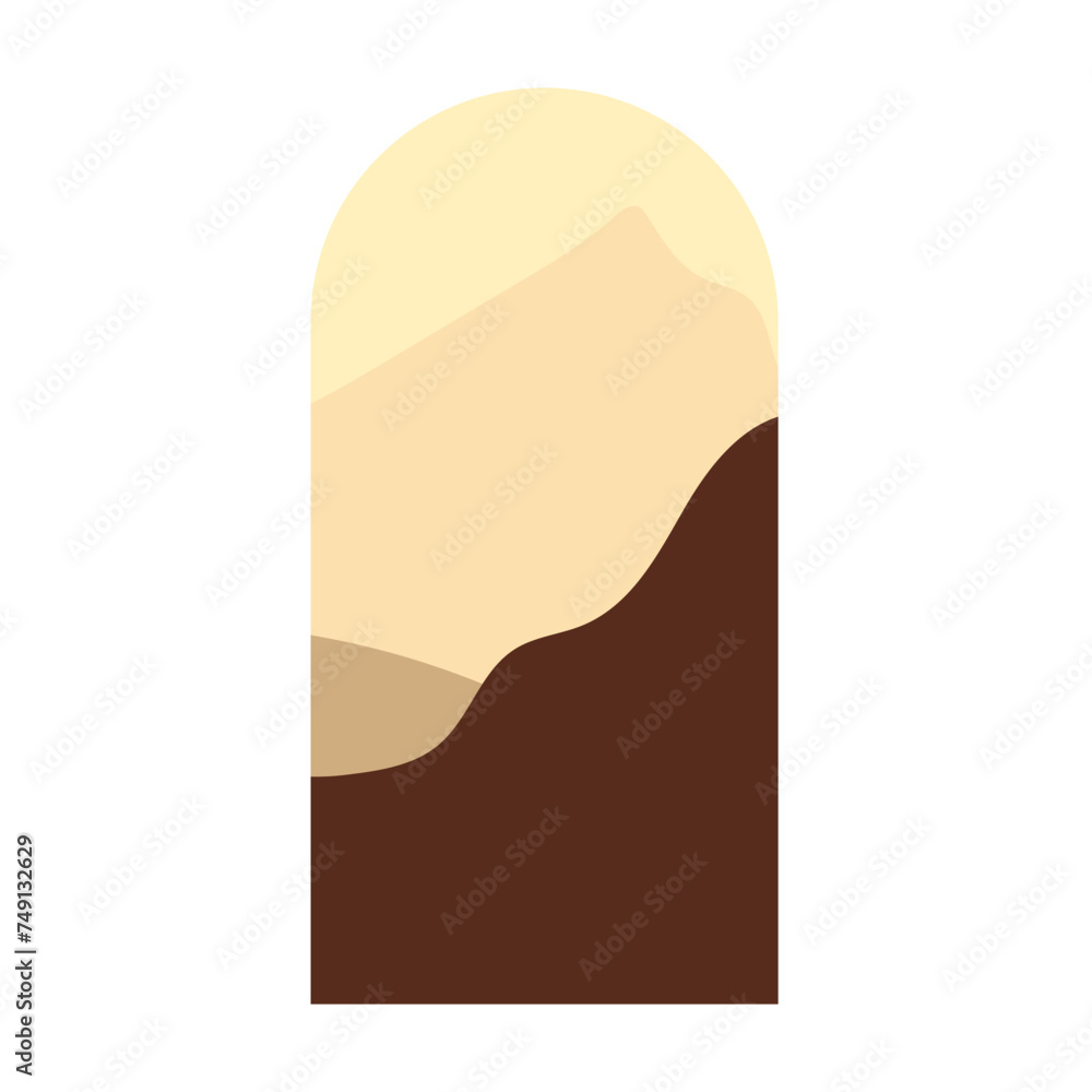 Boho Shape Silhouette Landscape Background Template Boho Shape Silhouette Landscape Background Template