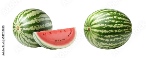 watermelons isolated on transparent background