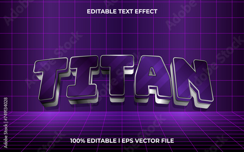 3d titan logo style editable vector text effect