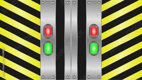 opening and closing gate green screen for youtube or game video