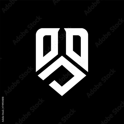 ODO letter logo design on black background. ODO creative initials letter logo concept. ODO letter design.
 photo