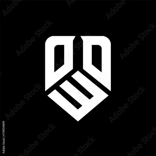 OWO letter logo design on black background. OWO creative initials letter logo concept. OWO letter design.
 photo