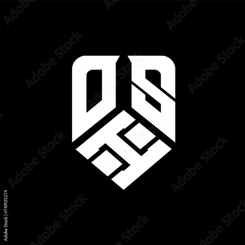 OIS letter logo design on black background. OIS creative initials letter logo concept. OIS letter design.
 photo