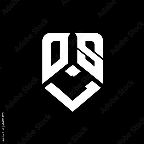 OLS letter logo design on black background. OLS creative initials letter logo concept. OLS letter design.
