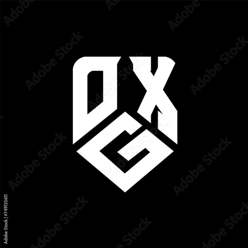 OGX letter logo design on black background. OGX creative initials letter logo concept. OGX letter design. 