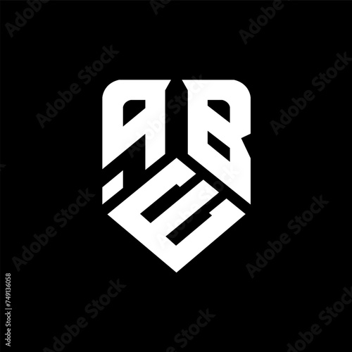 qEB letter logo design on black background. qEB creative initials letter logo concept. qEB letter design.
