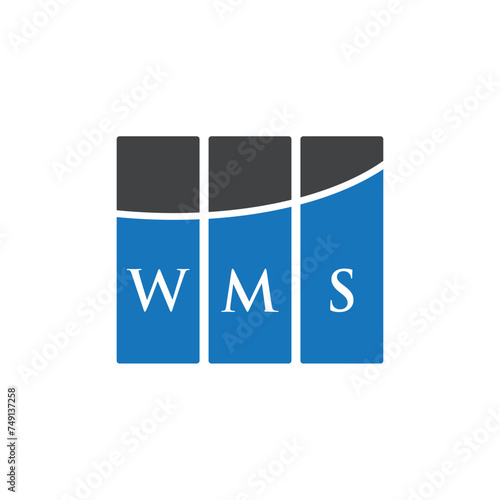 WMS letter logo design on black background. WMS creative initials letter logo concept. WMS letter design.
