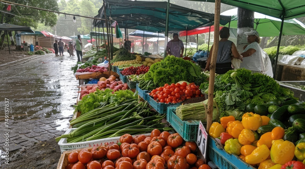 Fresh vegetables on market.