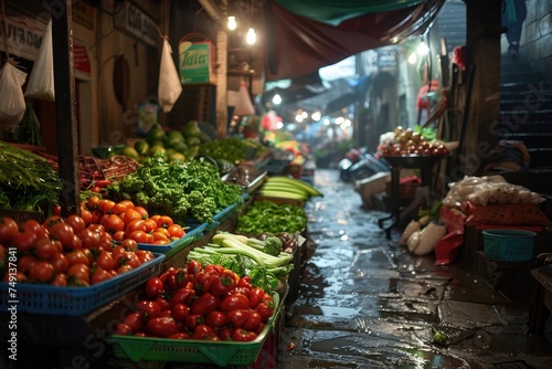 Fresh vegetables on market.