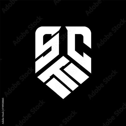 STC letter logo design on black background. STC creative initials letter logo concept. STC letter design.
 photo