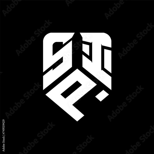 SPI letter logo design on black background. SPI creative initials letter logo concept. SPI letter design.
