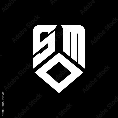 SOM letter logo design on black background. SOM creative initials letter logo concept. SOM letter design.
