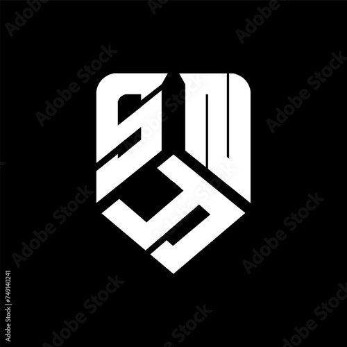 SYN letter logo design on black background. SYN creative initials letter logo concept. SYN letter design.
