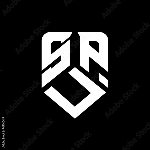 SUP letter logo design on black background. SUP creative initials letter logo concept. SUP letter design.
