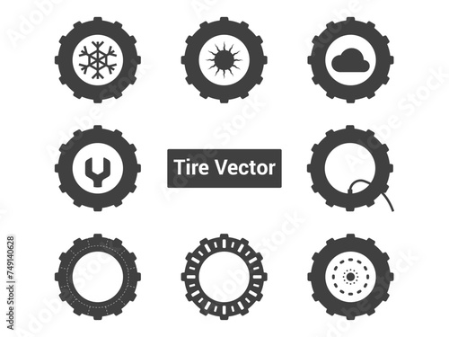 car tire vector