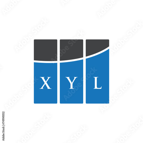XYL letter logo design on black background. XYL creative initials letter logo concept. XYL letter design.
