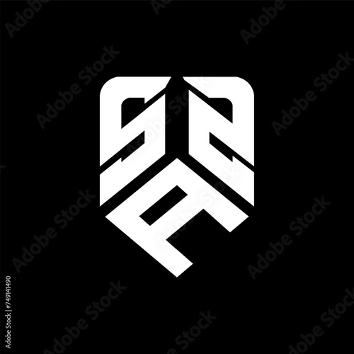 SAZ letter logo design on black background. SAZ creative initials letter logo concept. SAZ letter design.
