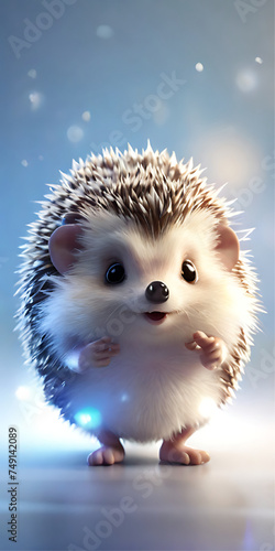 hedgehog Blur white lighting background