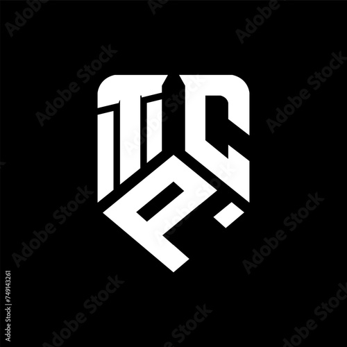 TPC letter logo design on black background. TPC creative initials letter logo concept. TPC letter design.
