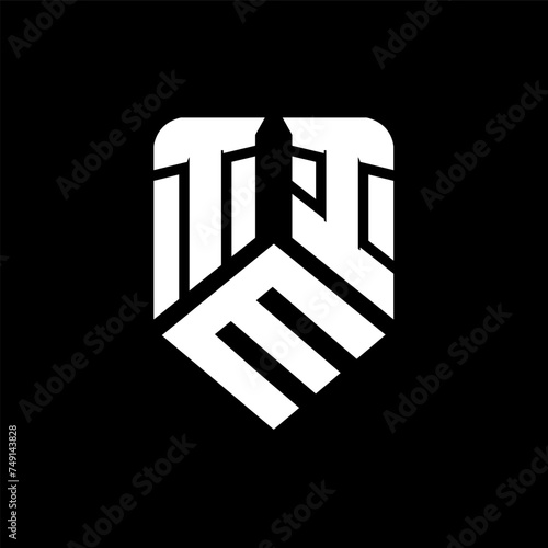 TMI letter logo design on black background. TMI creative initials letter logo concept. TMI letter design.
 photo