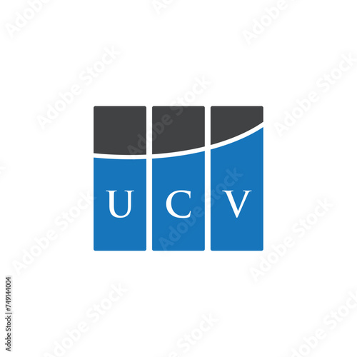 UCV letter logo design on black background. UCV creative initials letter logo concept. UCV letter design.
 photo
