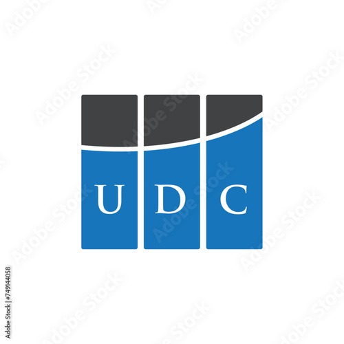 UDC letter logo design on black background. UDC creative initials letter logo concept. UDC letter design. 