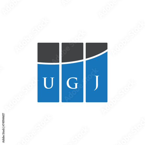 UGJ letter logo design on black background. UGJ creative initials letter logo concept. UGJ letter design. 