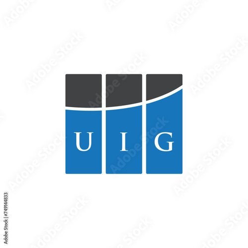 UIG letter logo design on black background. UIG creative initials letter logo concept. UIG letter design.
