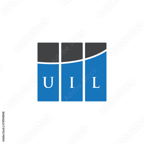 UIL letter logo design on black background. UIL creative initials letter logo concept. UIL letter design.
 photo