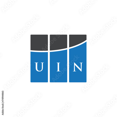 UIN letter logo design on black background. UIN creative initials letter logo concept. UIN letter design.
