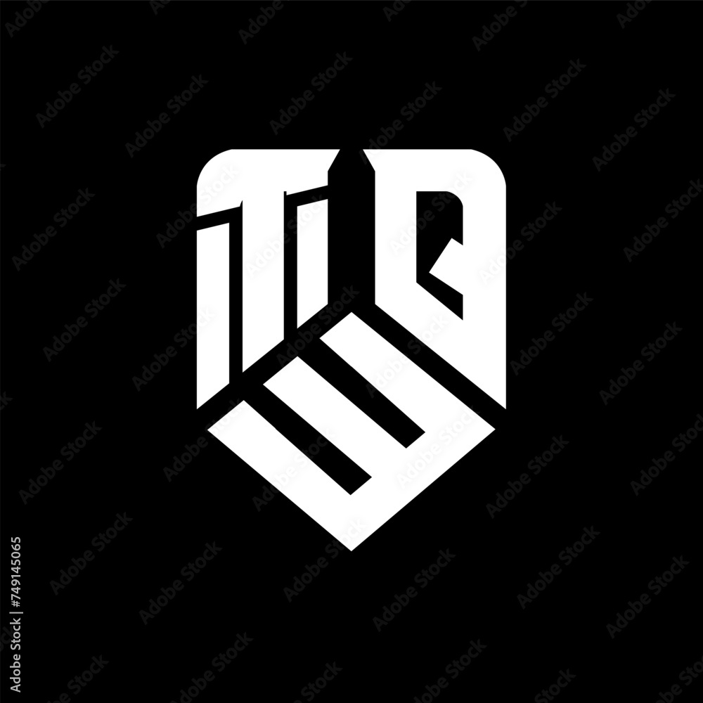 Fototapeta premium TWQ letter logo design on black background. TWQ creative initials letter logo concept. TWQ letter design. 