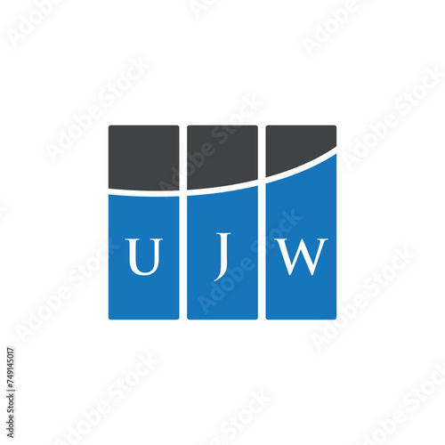 UJW letter logo design on black background. UJW creative initials letter logo concept. UJW letter design.
