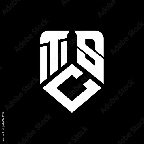 TCR letter logo design on black background. TCR creative initials letter logo concept. TCR letter design.
 photo