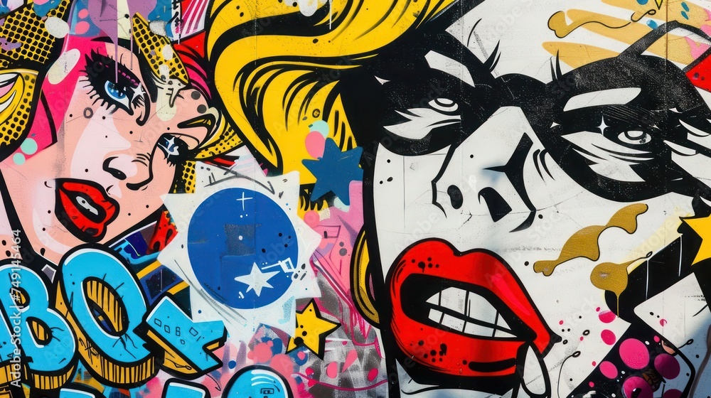 Vibrant Pop Art Style Woman Illustration Vibrant Pop Art Style Woman Illustration