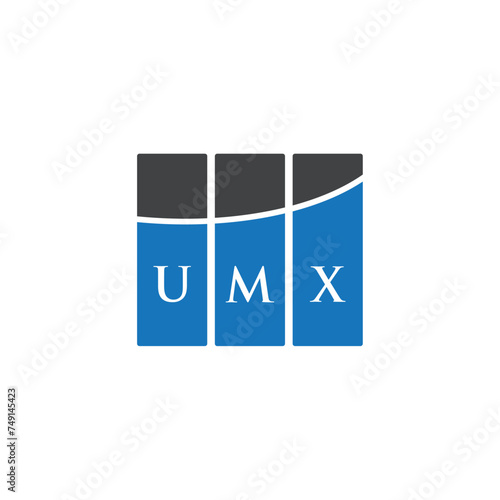 UMX letter logo design on black background. UMX creative initials letter logo concept. UMX letter design.
