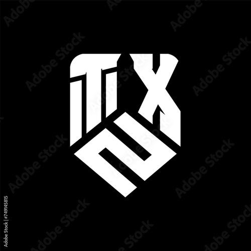 TZX letter logo design on black background. TZX creative initials letter logo concept. TZX letter design.
 photo