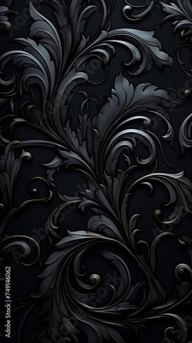 Black flower black background wallpaper for phone