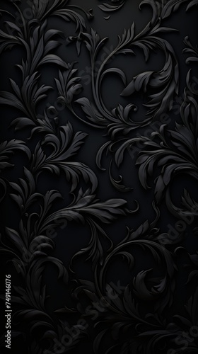 Black flower black background wallpaper for phone