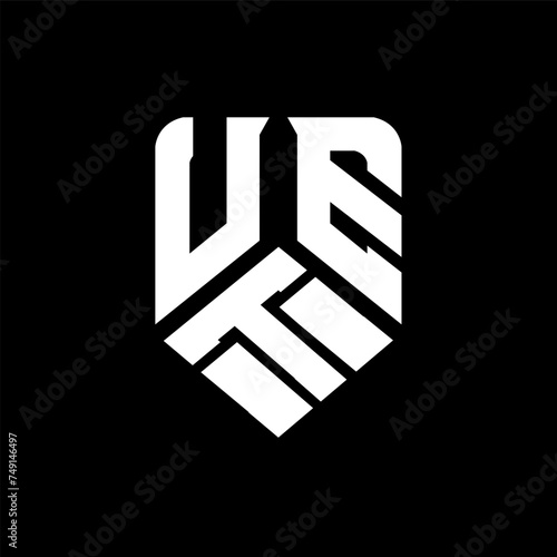 UTE letter logo design on black background. UTE creative initials letter logo concept. UTE letter design.
