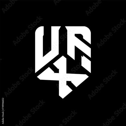 UXF letter logo design on black background. UXF creative initials letter logo concept. UXF letter design. 