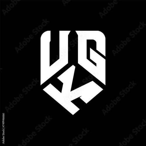 UKG letter logo design on black background. UKG creative initials letter logo concept. UKG letter design. 