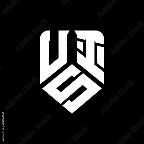 USI letter logo design on black background. USI creative initials letter logo concept. USI letter design.
